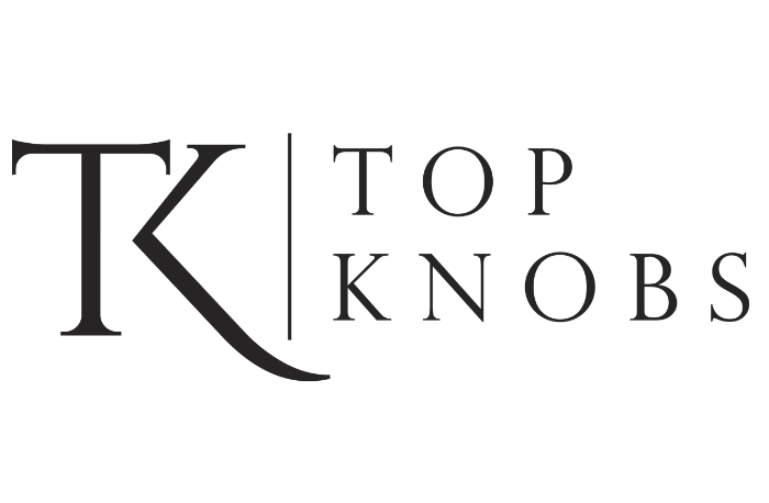 Logo with large "TK" on the left and the words "TOP KNOBS" in uppercase letters on the right.