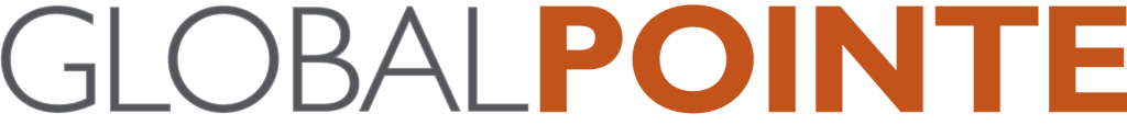 The words "GLOBAL POINTE" in large, bold letters; "GLOBAL" is gray, "POINTE" is orange.