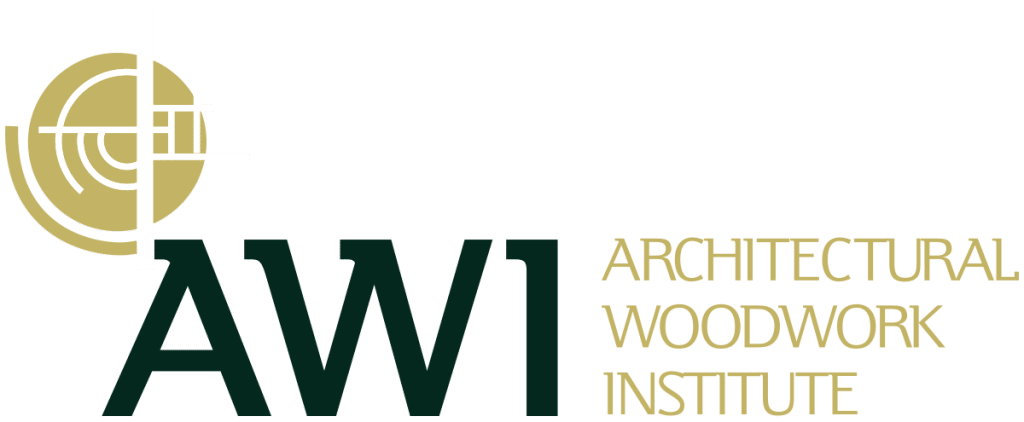Architectural Woodwork Institute logo with AWI initials and circular geometric design on the left.